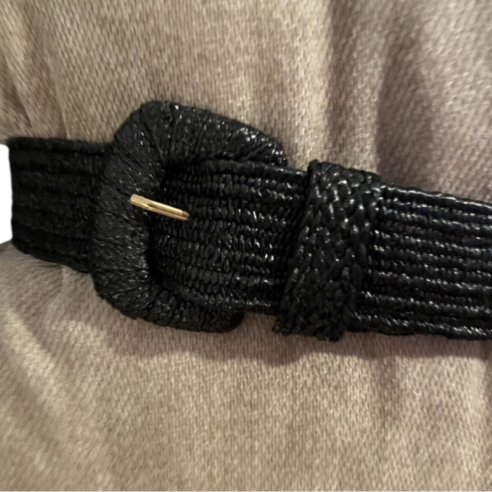 Elegant Black Woven stretch wicker Belt size 1X - Picture 12 of 14